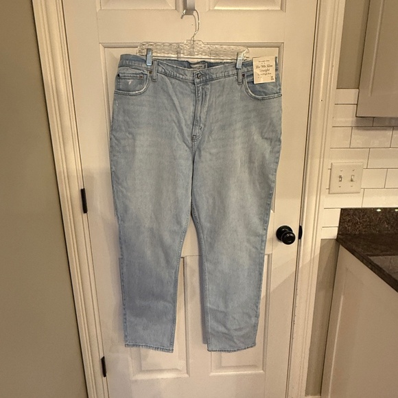 New! Abercrombie & Fitch Ultra High Rise 90s Straight Jean Blue 31911 - Picture 6 of 16